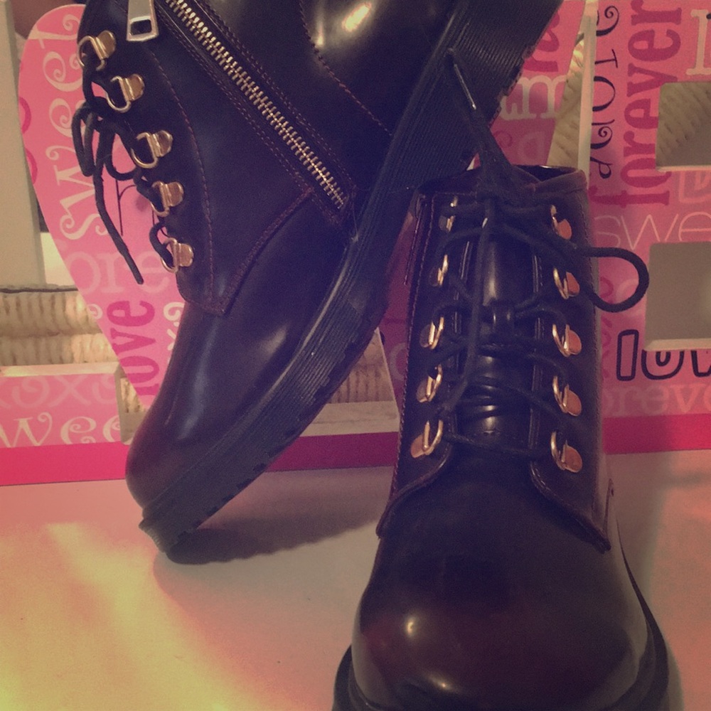 Maroon Combat Boots